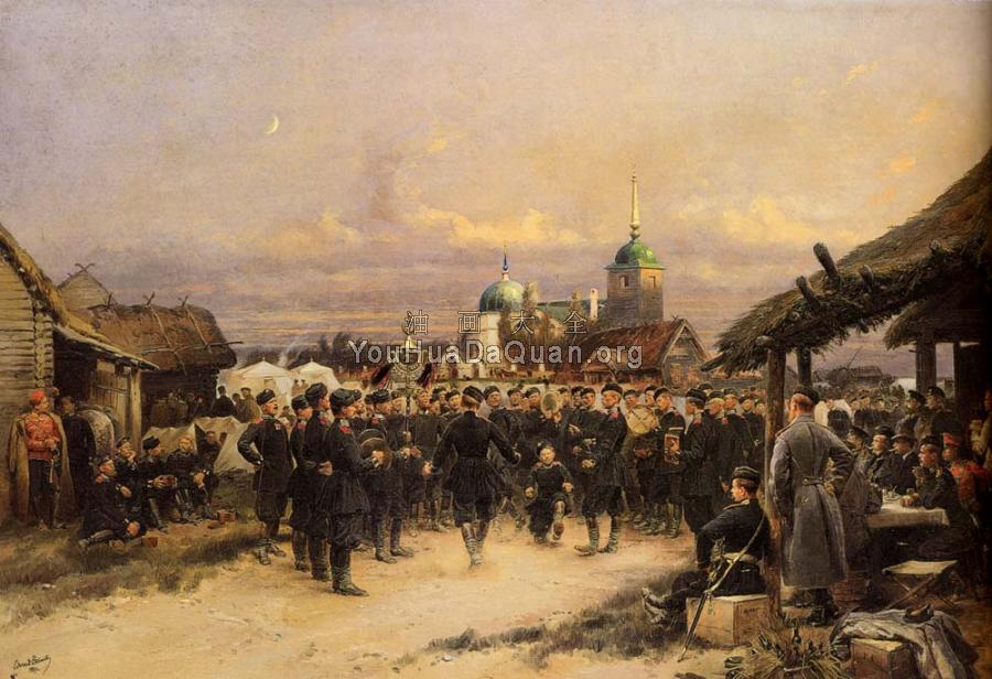 Chorus Of The Fourth Infantry Battalion At Tsarkoe Selo - 爱德华·德太耶